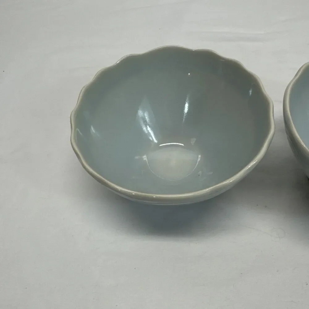 Matceramica Catarina de Braganca Blue Footed Soup Cereal Bowl Set Of 2
